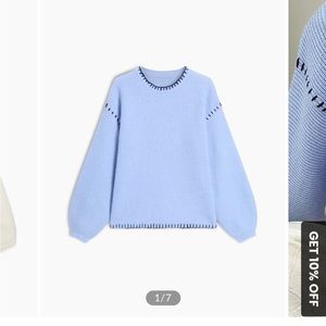 Super cute blue commense sweater
